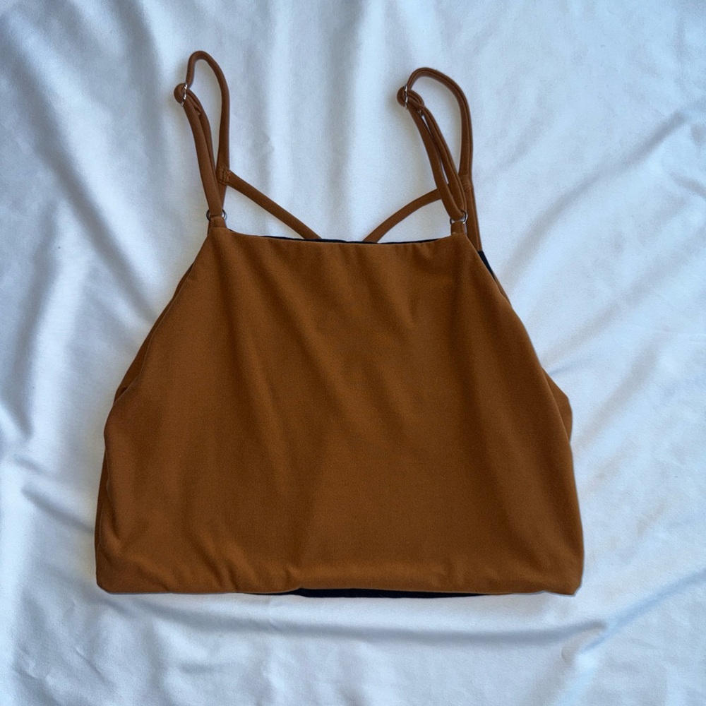 Wolven Tumeric Strappy Tank Top